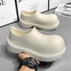 EVA New Slip-on Chef Shoes Men and Women General Casual Big Head Shoes Lightweight Thick Soles All Wear Rain Sandals for Hombre