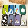 Funny D-Duck D-Daily Phone Case For Samsung  A73,72,71,A52,51,40,41,A22,A32,31,A13, Soft Black Shell