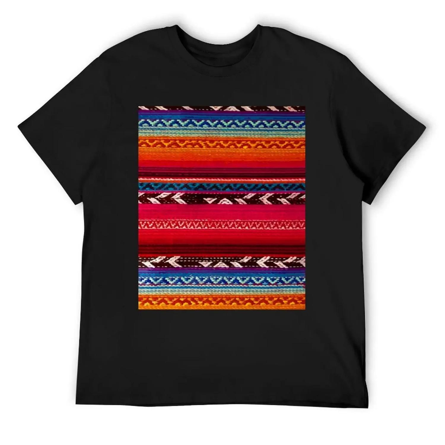 

Authentic mexican serape blanket vibrant vintage boho chic decor T-Shirt hippie clothes designer t shirt men XXXXXL різнокольоровий