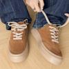 Autumn new anti-velvet thick-soled heightening retro brown casual board shoes