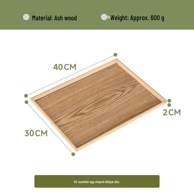 ZISIZ Retro Ash Wood Serving Tray
