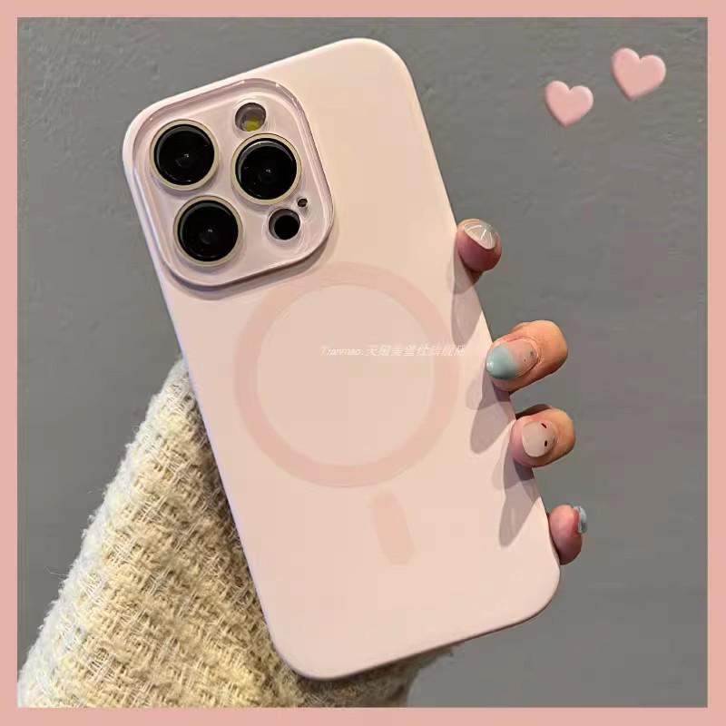

iPhone 17 Pro Max Liquid Silicone Magnetic Case with Large Window and Rubber Texture for Apple 16 Protection iPhone 16 Pro Max