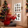 Christmas Paper Cutouts 12 Pieces Snowflake Santa Claus Reindeer Bell Craft Kits Christmas Paper Decor For Wall Window School