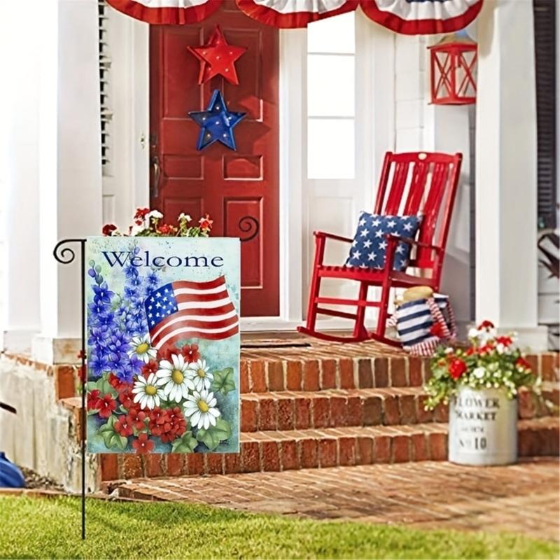 American Garden Flag Independence Memorial Day Yard Flag Outdoor Decorations