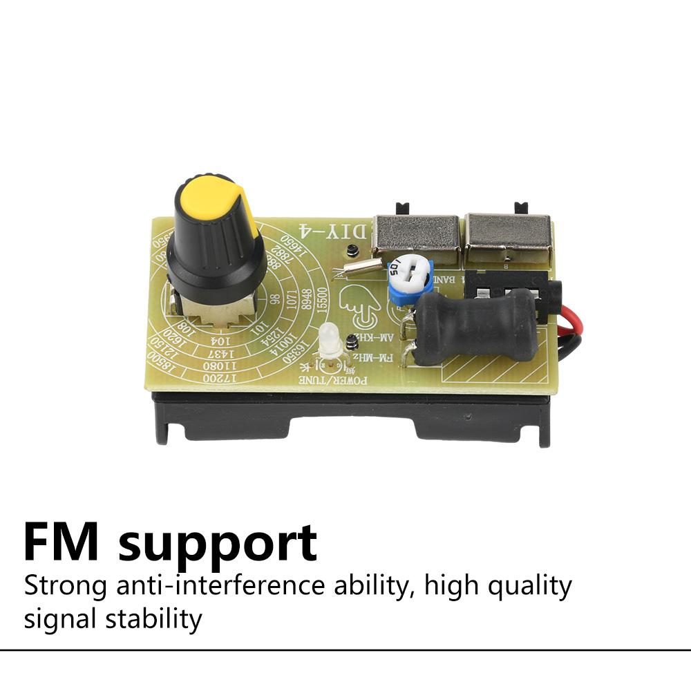 87-108MHz AM/FM Medium Wave Frequency Modulation Two Bands Stereo Digital Tuning Headphone Radio Electronic Component Kit