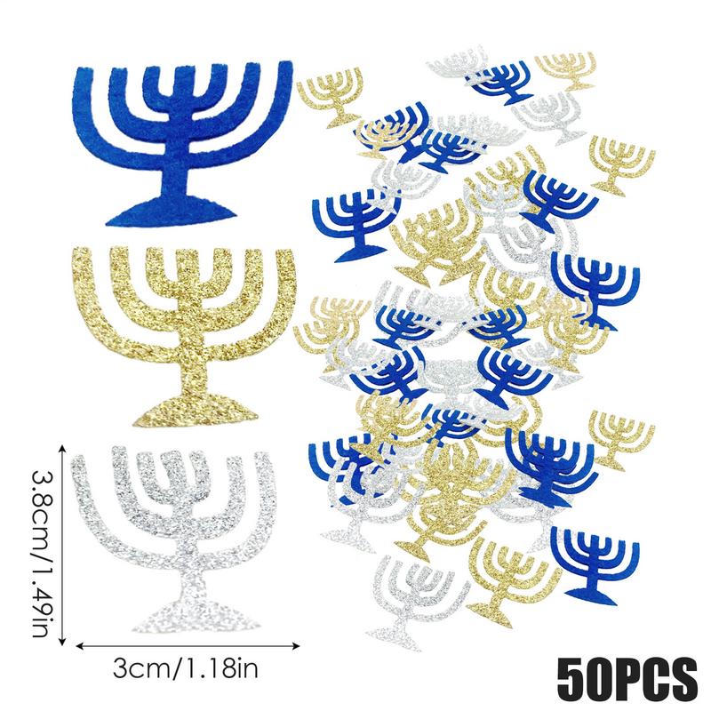 50 Pcs Hanukkah Decoration Non-woven Party Adorn Christmas Sto Table for Decorations Ornament Decorate Centerpiece