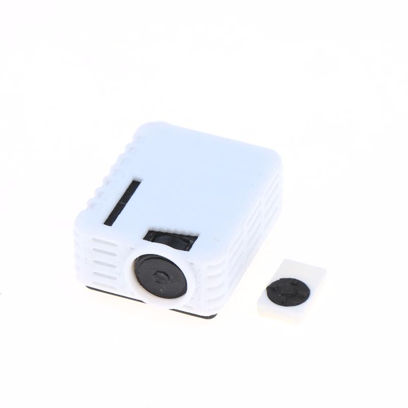 Miniature Simulation Projector Ornaments With Remote Controller 1/12 Dollhouse Mini Projector Model Micro Scene Decoration Toys