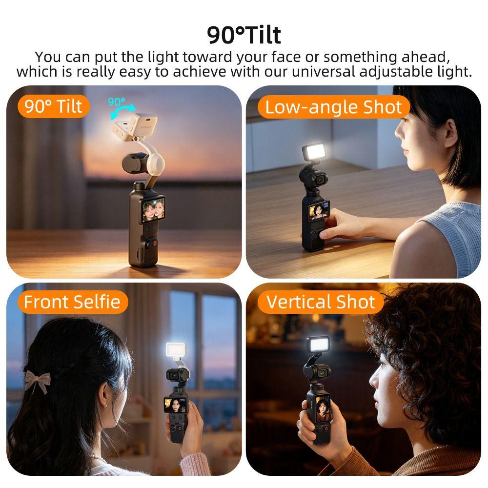 Three Color Lighting Magnetic Fill Light for DJI Osmo Pocket 4 Camera Accessories