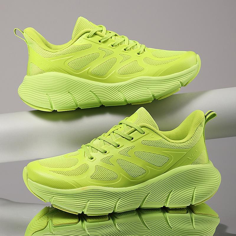 Fashion Women's Orange Sneakers Breathable Mesh Sneakers for Women Shoes Outdoor Thick Sole Sports Shoes Spring Casual Tennis Shoes