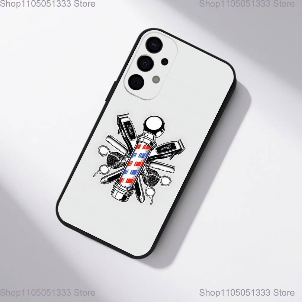 Barber Shop Hair Stylist Salon Phone Case For Samsung S25,S24,S21,S22,S23,S30,Ultra,S20,Plus,Fe,Lite,5G Black Cover