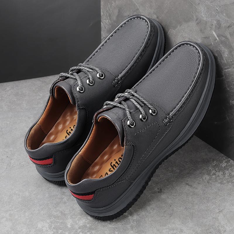 Fashion Classic Men's Slip on Casual Shoes Genuine Leather Male Loafers Luxury Designer Style Handmade Mens Moccasins Comfy Hiking Shoes