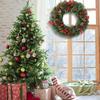 Christmas Wreath Artificial Christmas Decor Festive Wreath With Red Berries Pine Cones For Front Door Outdoor Indoor Home Porch