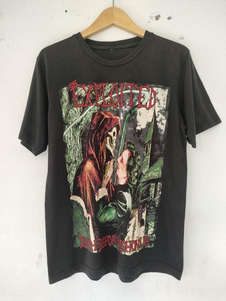 The Exploited Death Before Dishonor Album Black Unisex Tshirt Reprint KH8595 Unisex T-Shirt XXXXL