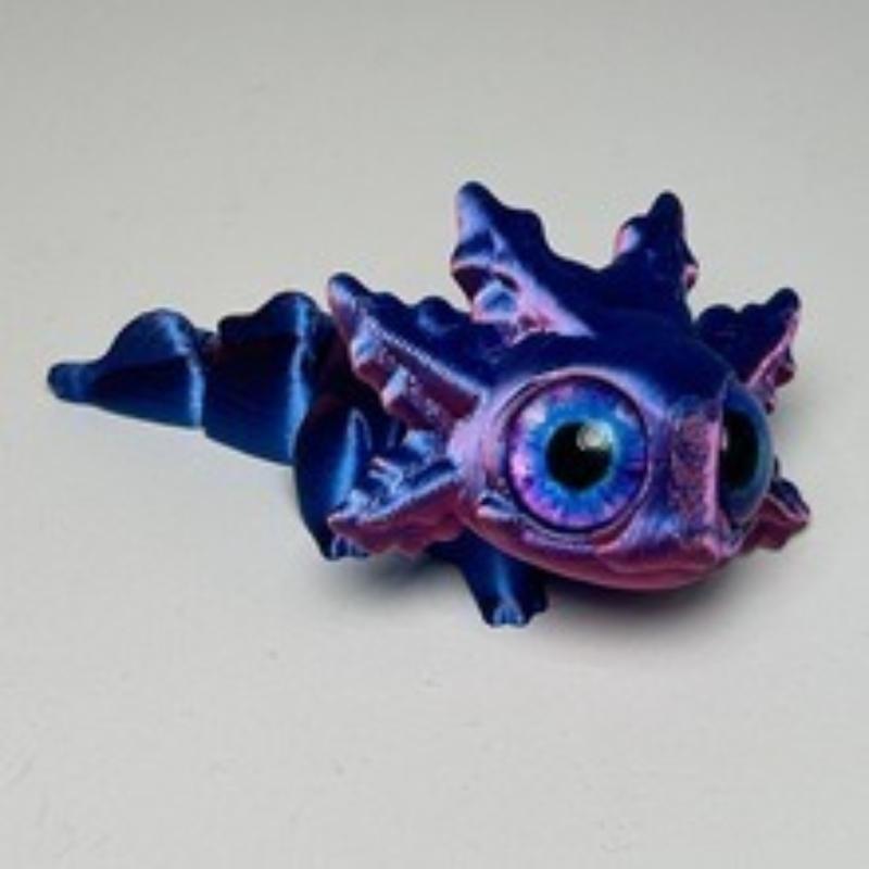 3D Printing Salamander Figures Multi-joint Movable Simulation Eyes for Home Accessories Kids Gift Living Room Decoration