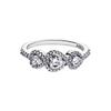 New 925 Silver Three-Leaf Clover Alphabet Heart Flower Women's Ring Suitable for Wedding Party Fashion DIY Gift