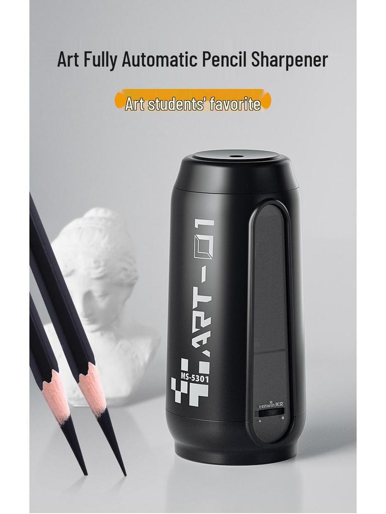 Tenwin MS5301 Adjustable Electric Pencil Sharpener for Charcoal and Sketching Pencils