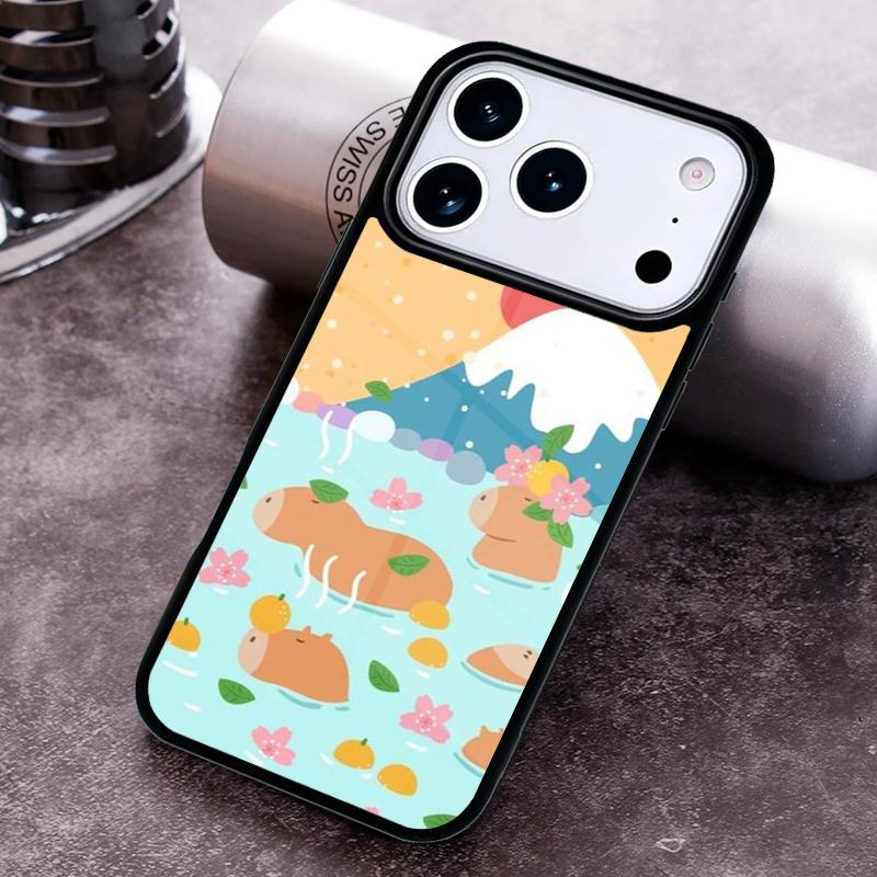 

capybara cute Phone Case For iPhone 17 16 15 14 13 12 11 Pro Max Plus 17Air Soft Silicone Cover iPhone 14 Pro Max