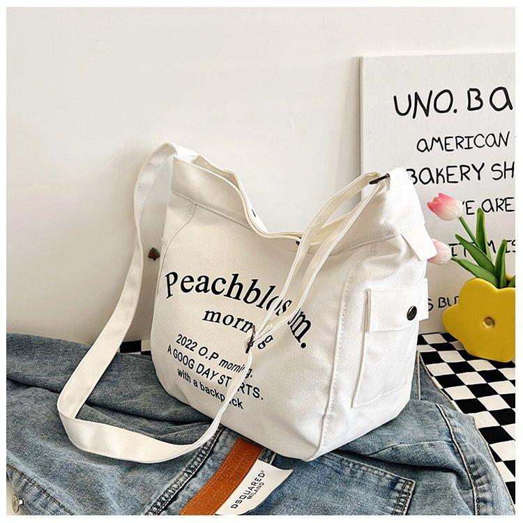 

Canvas tote bag new underarm portable large capacity women s shoulder messenger bag