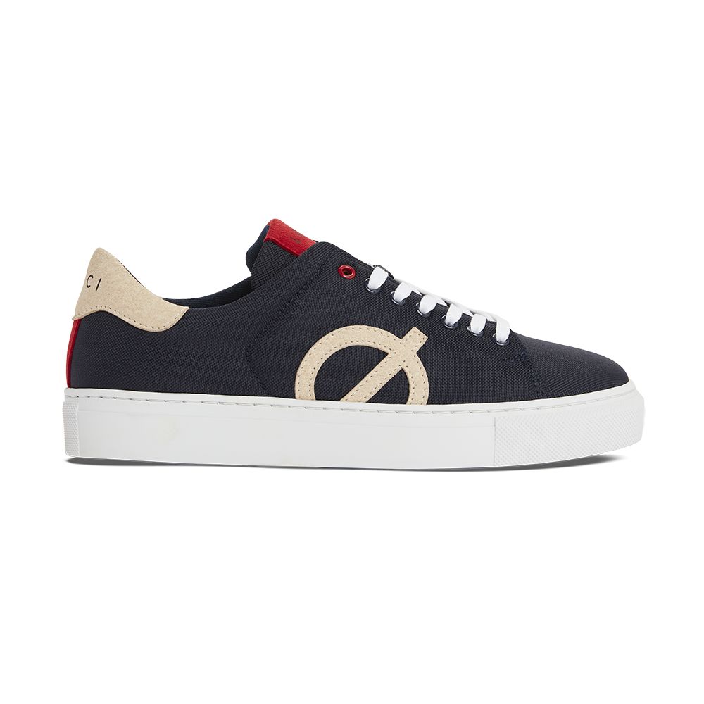 Loci Nine Vegan Sneakers Navy/Beige/Red Lc-009-026