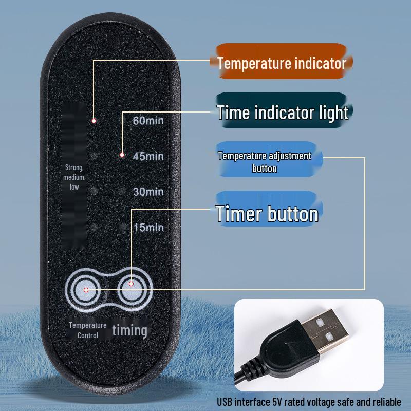 Multifunctional Electric Heating Mugwort Neck Support Pillow for Cervical Spine Therapy