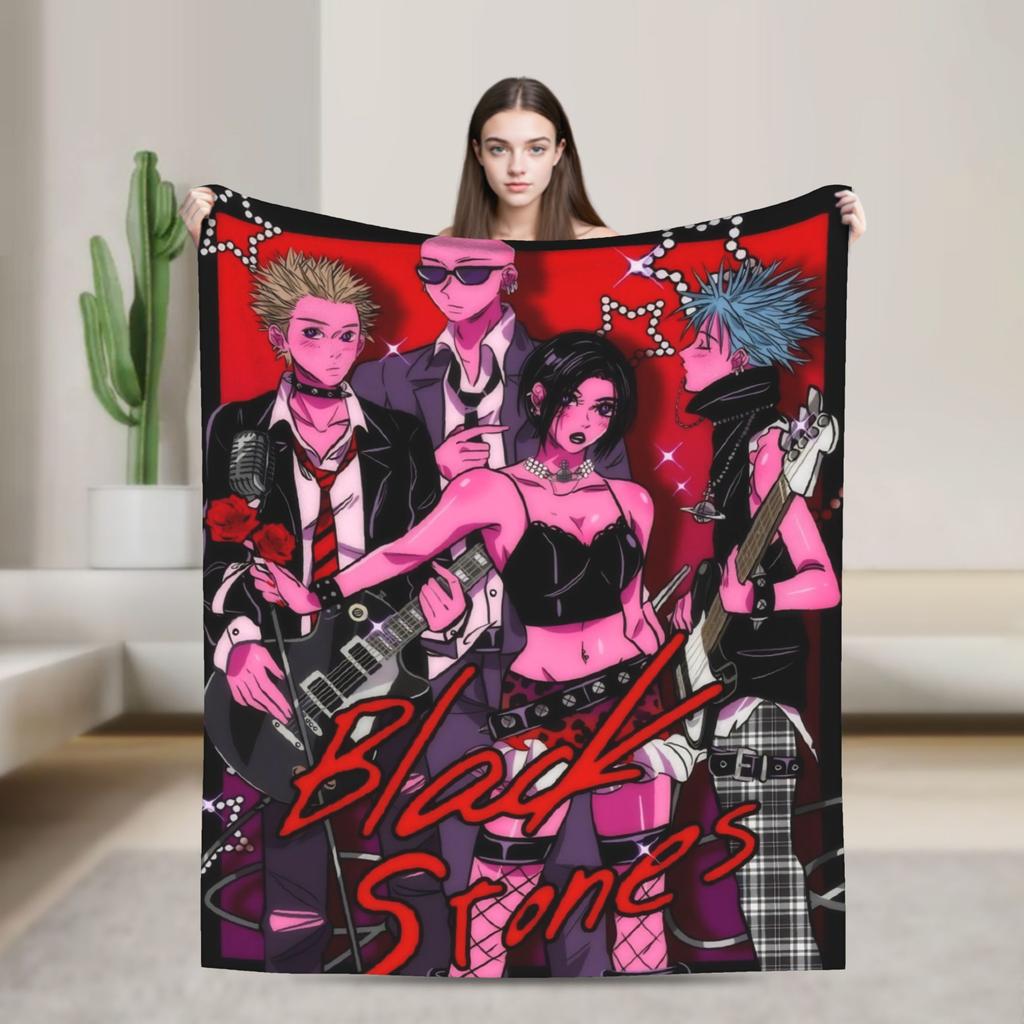 Warm Blanket Travel Nana Osaki Manga Panel collage Throw Blanket  Flannel Bedspread For Couch Chair Fluffy Sofa Bed Cover