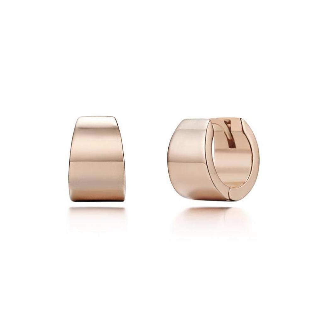 [LsSHOP] 14K Flat Point Ring Earrings (Gold Plated)_LJ0770BRE