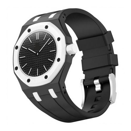 Silicone Watch Bands, Quick Release Watch Strap with Stainless Steel Buckle, Waterproof Smart Watch Strap for Men Women