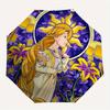 1pc Stained Glass Princess Themed High-quality Umbrella,Automatic Opening and Closing Umbrella,Multi-functional Umbrella G0811349
