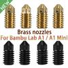 4 Pcs Brass Hardened Steel Nozzle For Bambu Lab A1/ A1 Mini, 0.2 0.4 0.6 0.8mm 3D Printer Nozzle For Bambulab A1 Mini