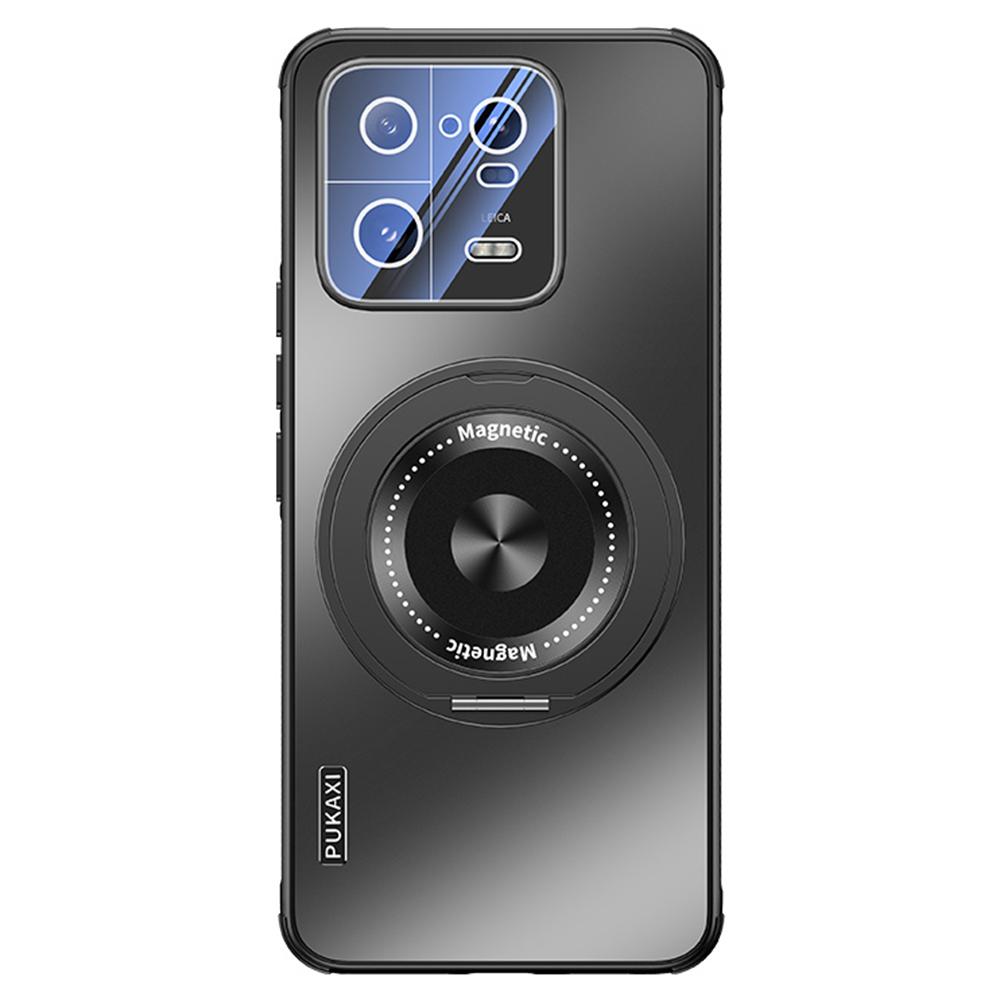 

For Xiaomi 13 Pro 5G Case Compatible with MagSafe Kickstand TPU PC Heat Dissipation Phone Cover Black