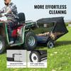 Tow Behind Lawn Sweeper, 111.7 Cm Pull Behind Lawn Sweeper, 25 Cu. Ft Large Capacity Leaf & Grass Collector, Heavy Duty Garden Sweeper with Adjustable