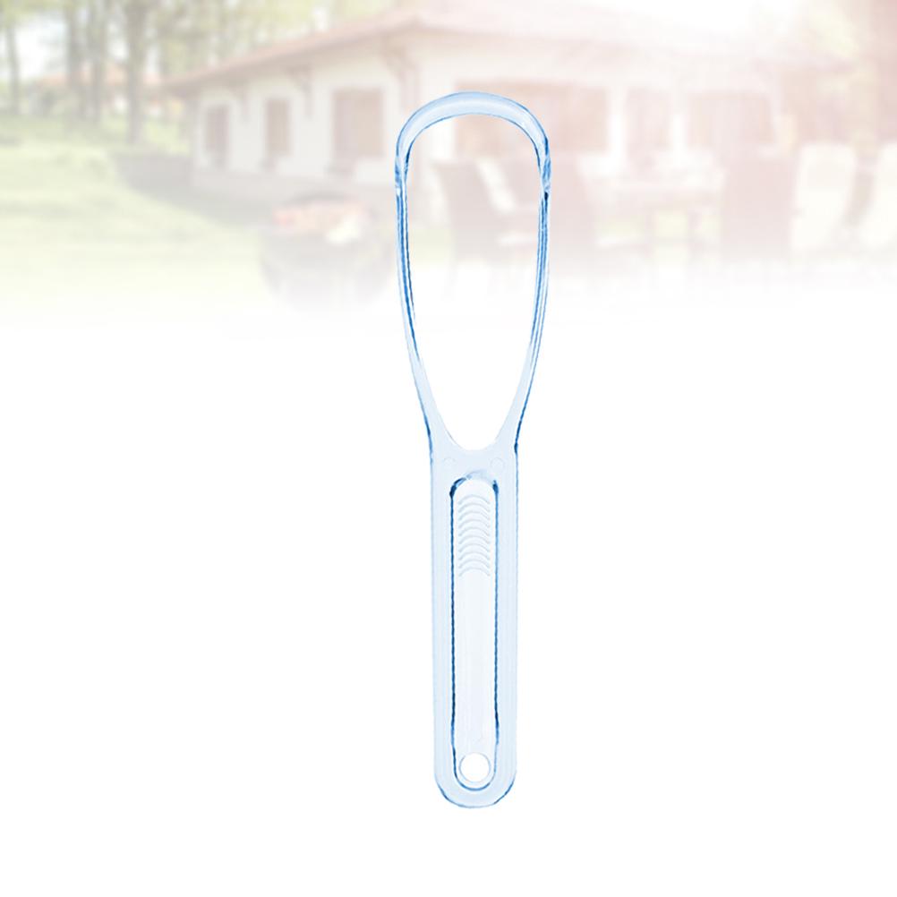 1pcs Tongue Cleaner Scraper Food Grade Ergonomic Design For Oral Care Bad Breath Removal Bacteria Plaque Cleaner