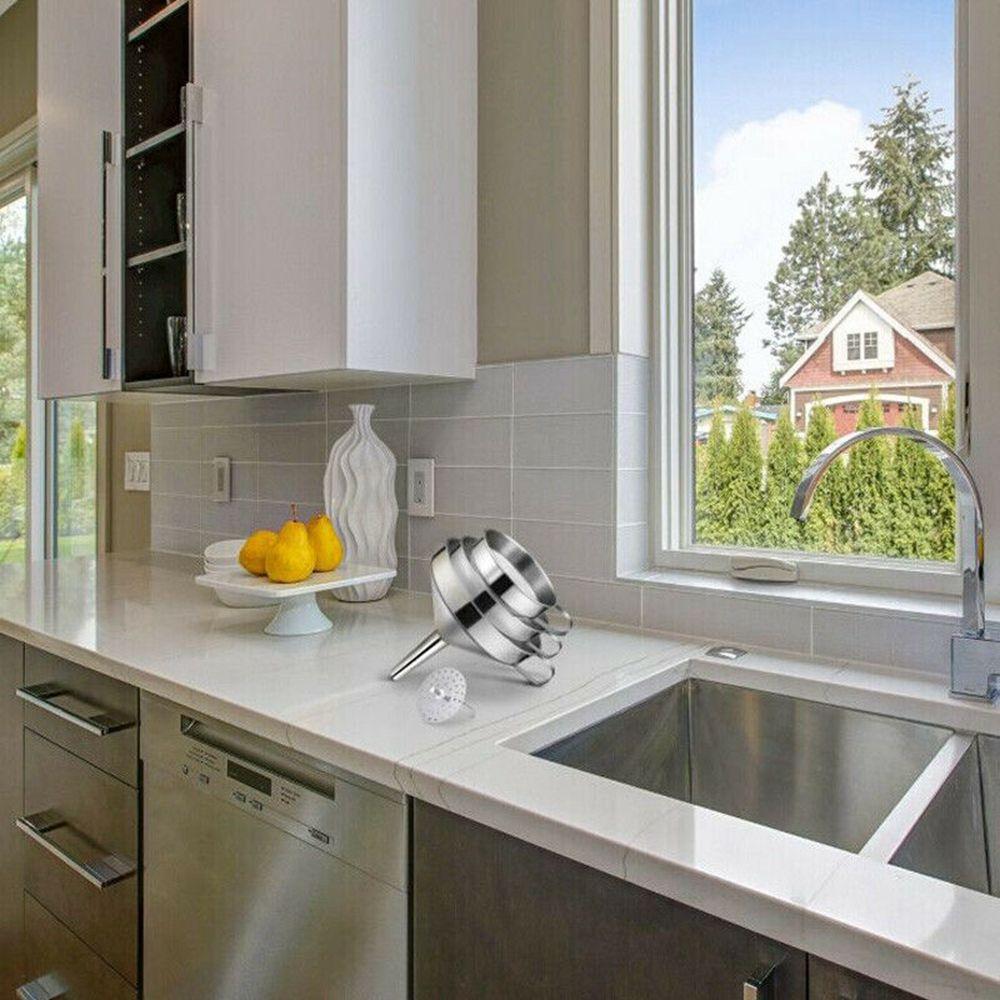 Metal Canning Detachable Kitchen Tools Kitchen Gadget Liquid Filter Oil Funnel
