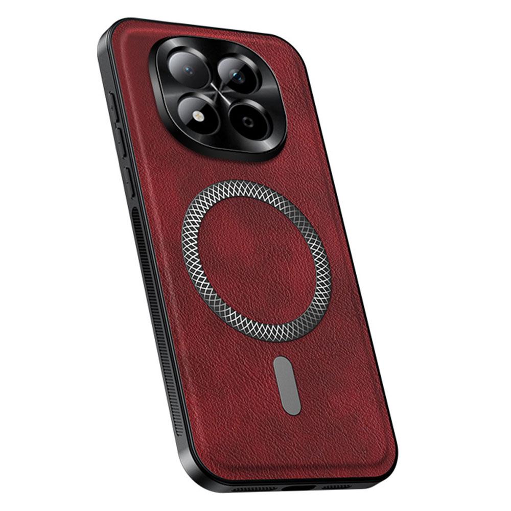 

Для Xiaomi Redmi Note 15 Pro 5G (Глобальний) Магнітний чохол PU TPU PC Задня кришка для телефону з металевою рамкою для камери