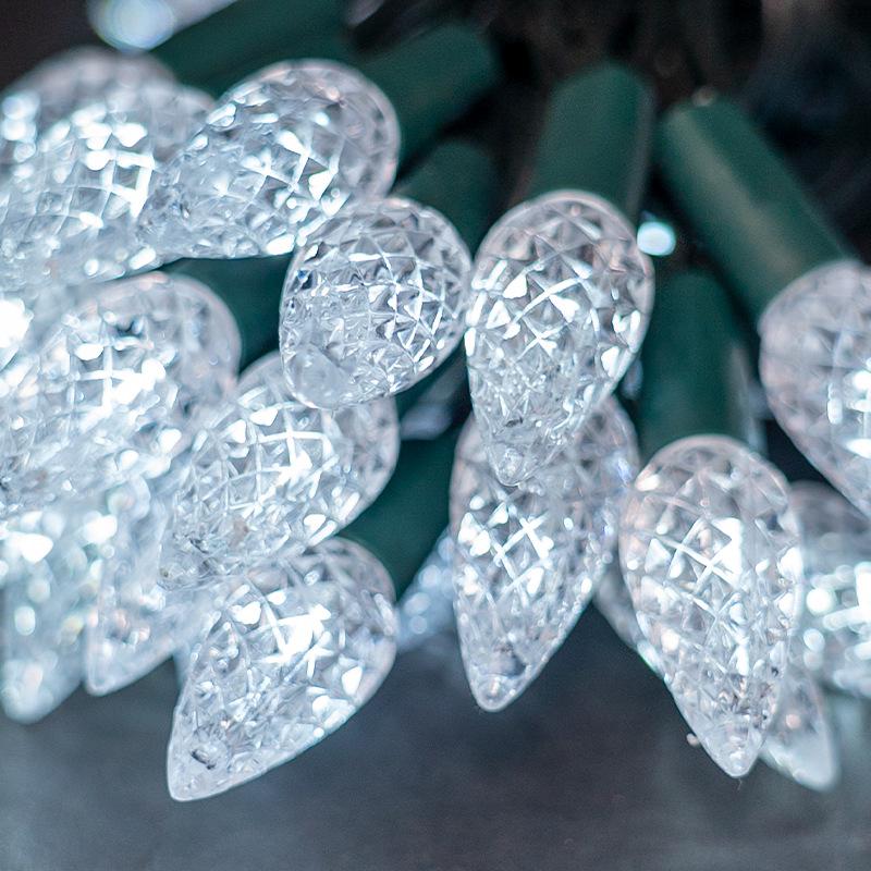 Cordão de luz de decoração de natal com bulbo de morango, luz de árvore, quarto infantil, festa de jardim, luz de atmosfera de festa