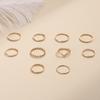 Wind Joint Ring 10-Piece Set Of Simple Wind Element Ring Twist Sequined Ring For Women