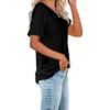 New Women's Fashion Casual Daily Shirt Color Round Neck Pocket Top