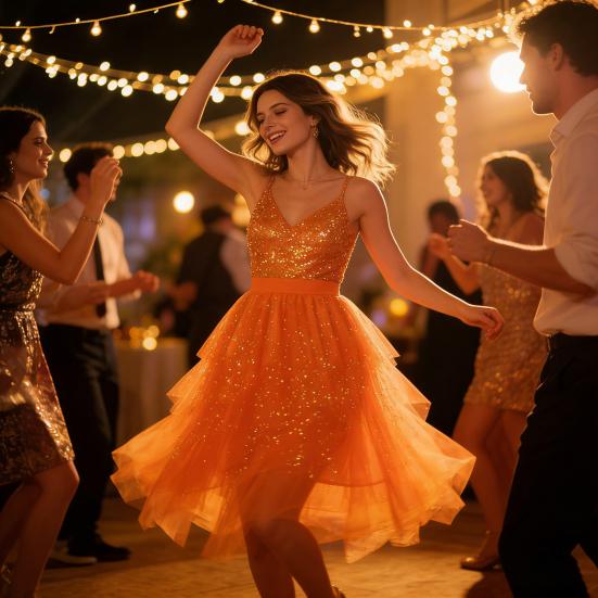 Damenrock Sternenhimmelmuster Doppellagig Mesh Hoher Bund Rock mit unregelmäßigem Saum Asymmetrisch Hoher Schlitz Party Auftrittsrock