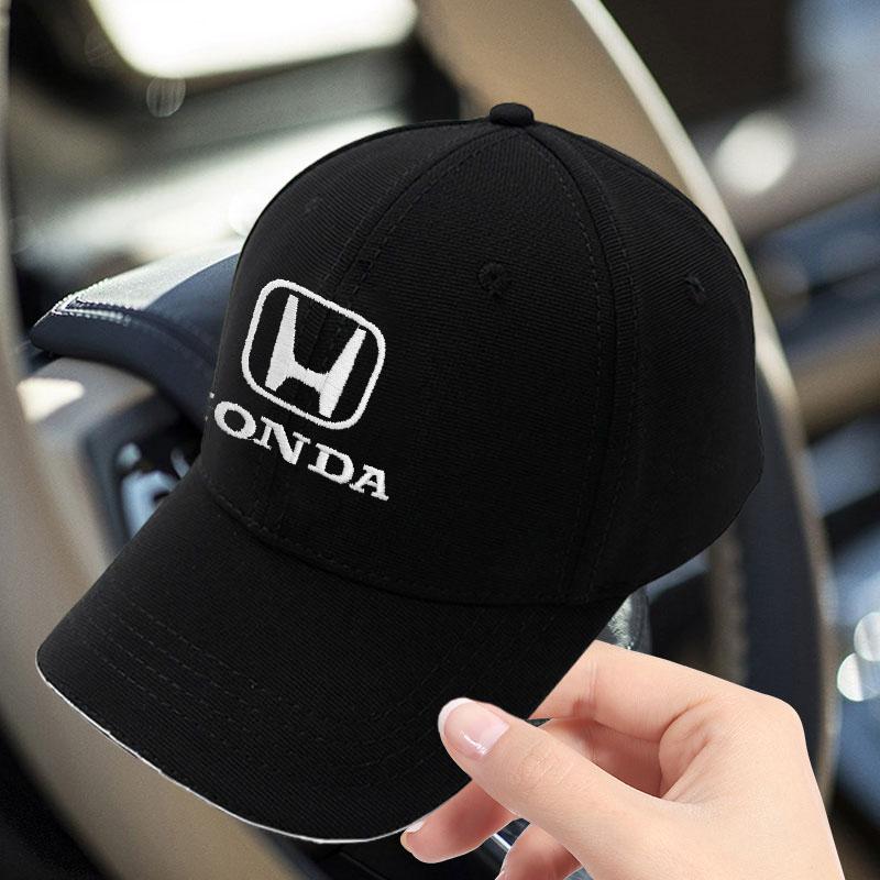 Fashion Men Women Car Decoration Baseball Cap Car Logo Sun Hat For Honda Fit Mugen Insight Type S R VTEC DOHC Modulo Vezel Legend RR Si