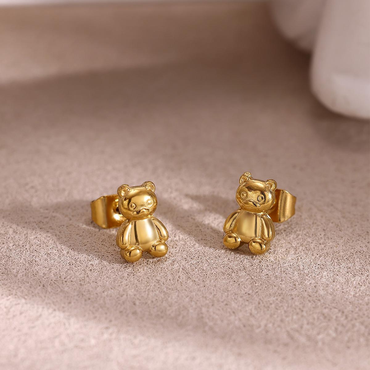 

Romantic Proposal Earrings For Women Gold Color Fashion Geometric Heart Aretes Stainless Steel Engagement Jewelry Wedding Gift