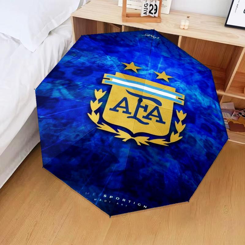 1PC Argentina Football club Printed Umbrella Folding umbrella, automatic umbrella 8-Frame for Travel, camping Fan gifts Christmas Gifts