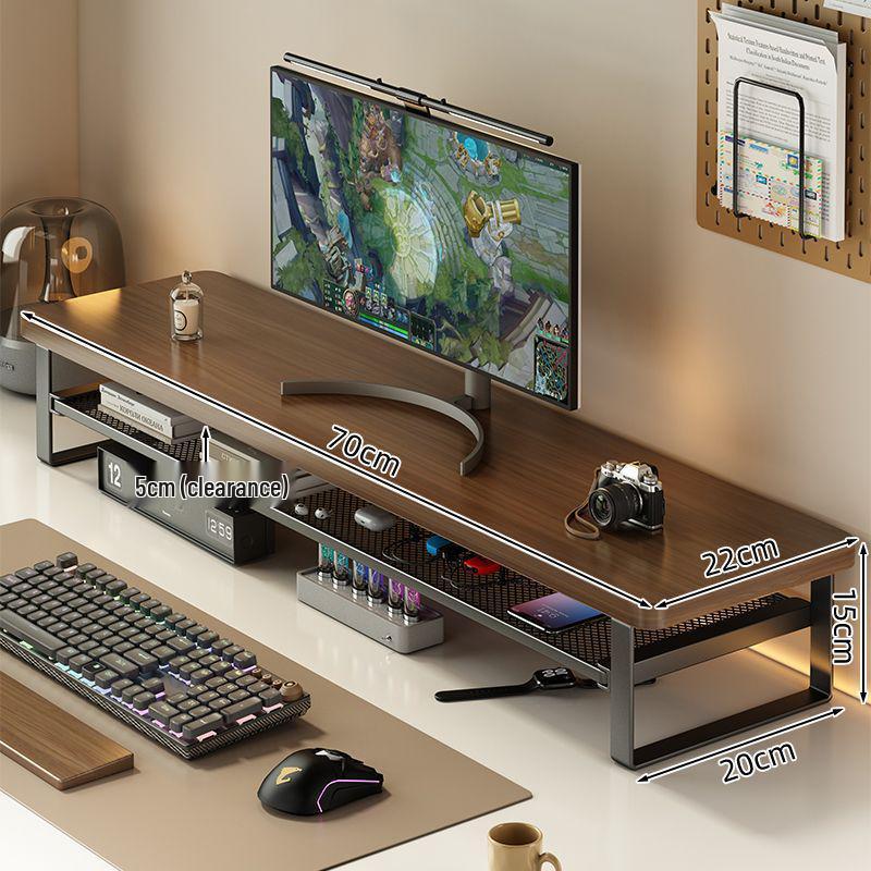 Adjustable Desktop Monitor Stand with Storage