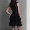 2026 Spring/Summer Women's Double-Layer Leather Dress