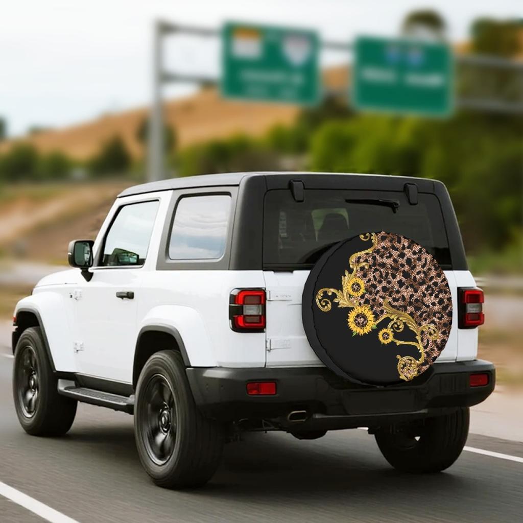 Element cu imprimeu floral Model Piese auto Capac roată de rezervă Capac roată rezistent la intemperii