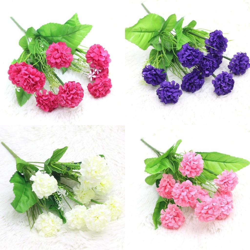 Exquisite 9 Heads Artificial Carnation Bouquet For Realistic Home And Wedding Floral Decor