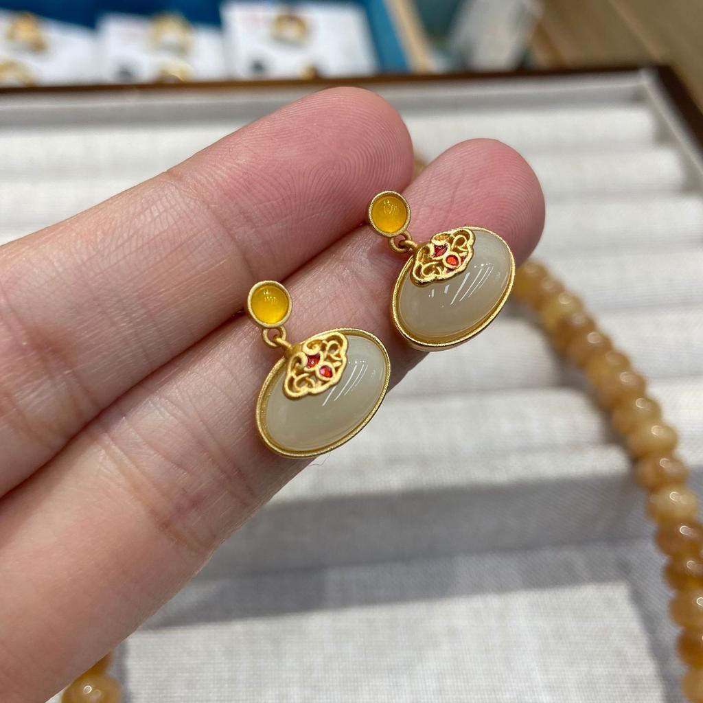 Vintage Yangchun Topaz Spring And Summer Holiday Necklace Set Love Bubble Gum Natural Stone Beaded Necklace 8Mm