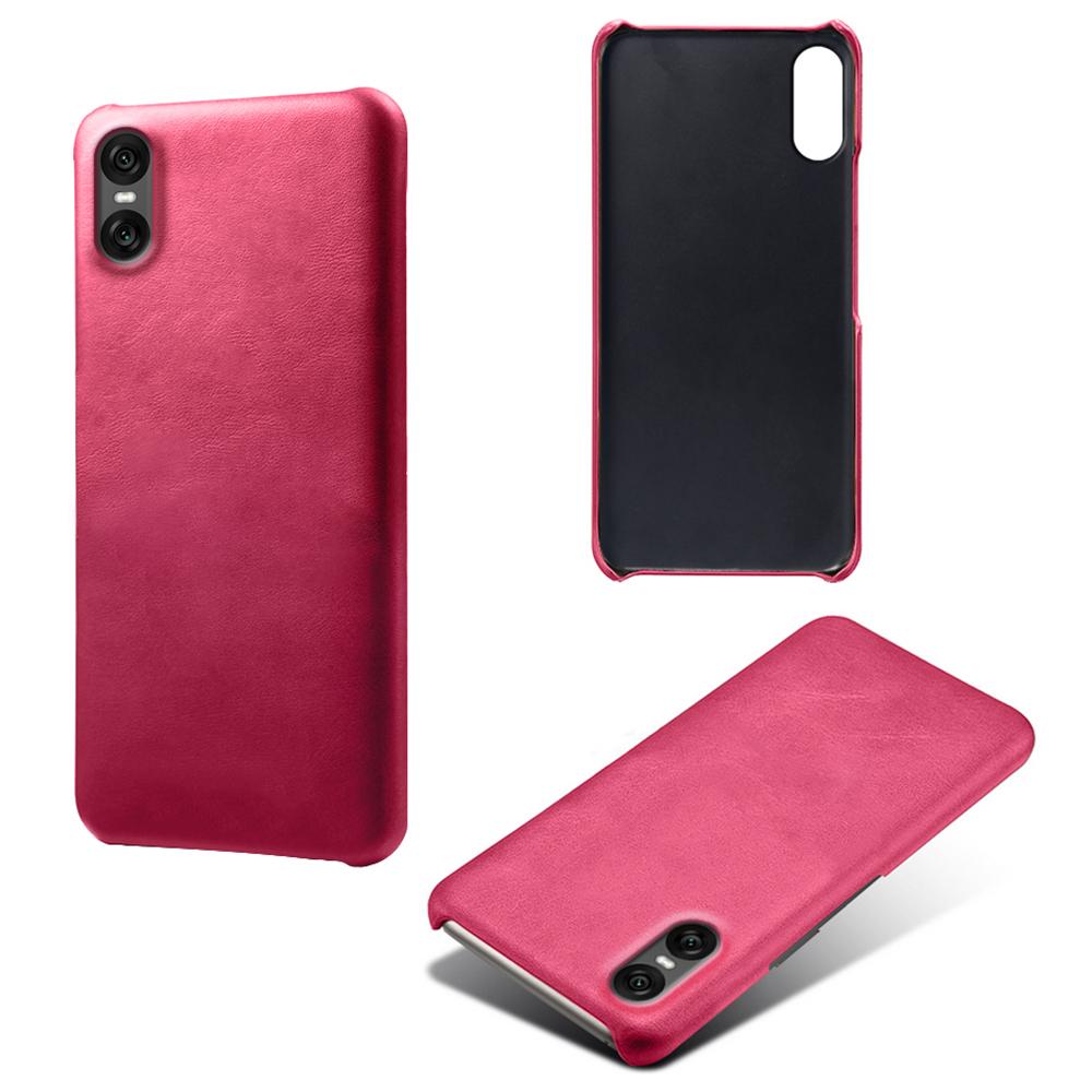 For Sony Xperia 10 VII Deksel Kalveskinntekstur PU-lær Hard PC Beskyttende Telefondeksel