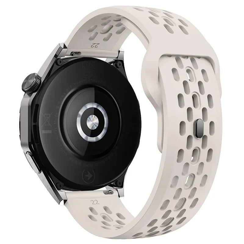 22 mm kvėpuojantis silikoninis dirželis Amazfit Bip 6 5 5 Unity/GTR 2 3 4 sportinei apyrankei Amazfit Stratos/Balance/Cheetah Pro apyrankė