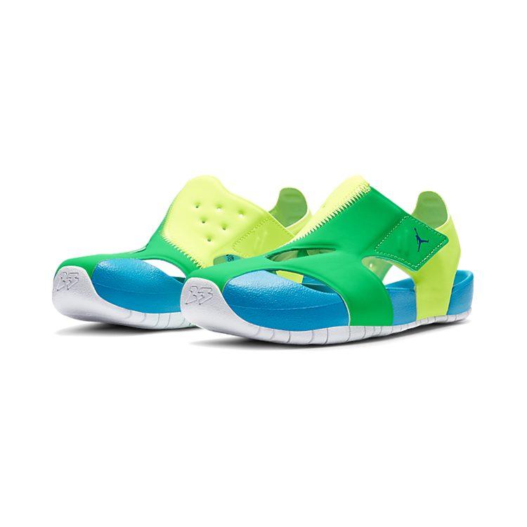 Jordan Flare Children's Sandals Green Blue Yellow Children Aged 3 7 Years Old CI7849-300