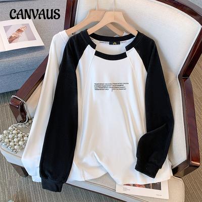 Blusa da Donna Autunno e Primavera Taglie Forti Manica Lunga Top